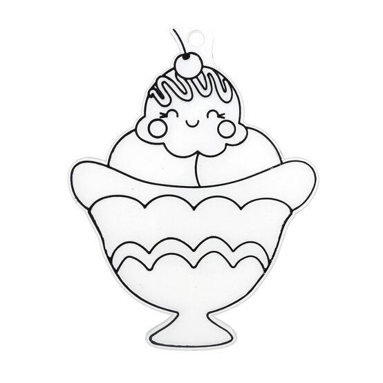 Sundae Face Plastic Suncatcher