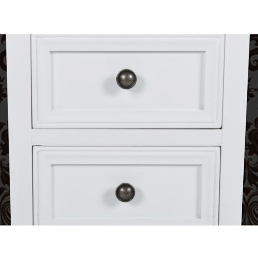 NNEVL Nightstands 2 pcs with 2 Drawers MDF White