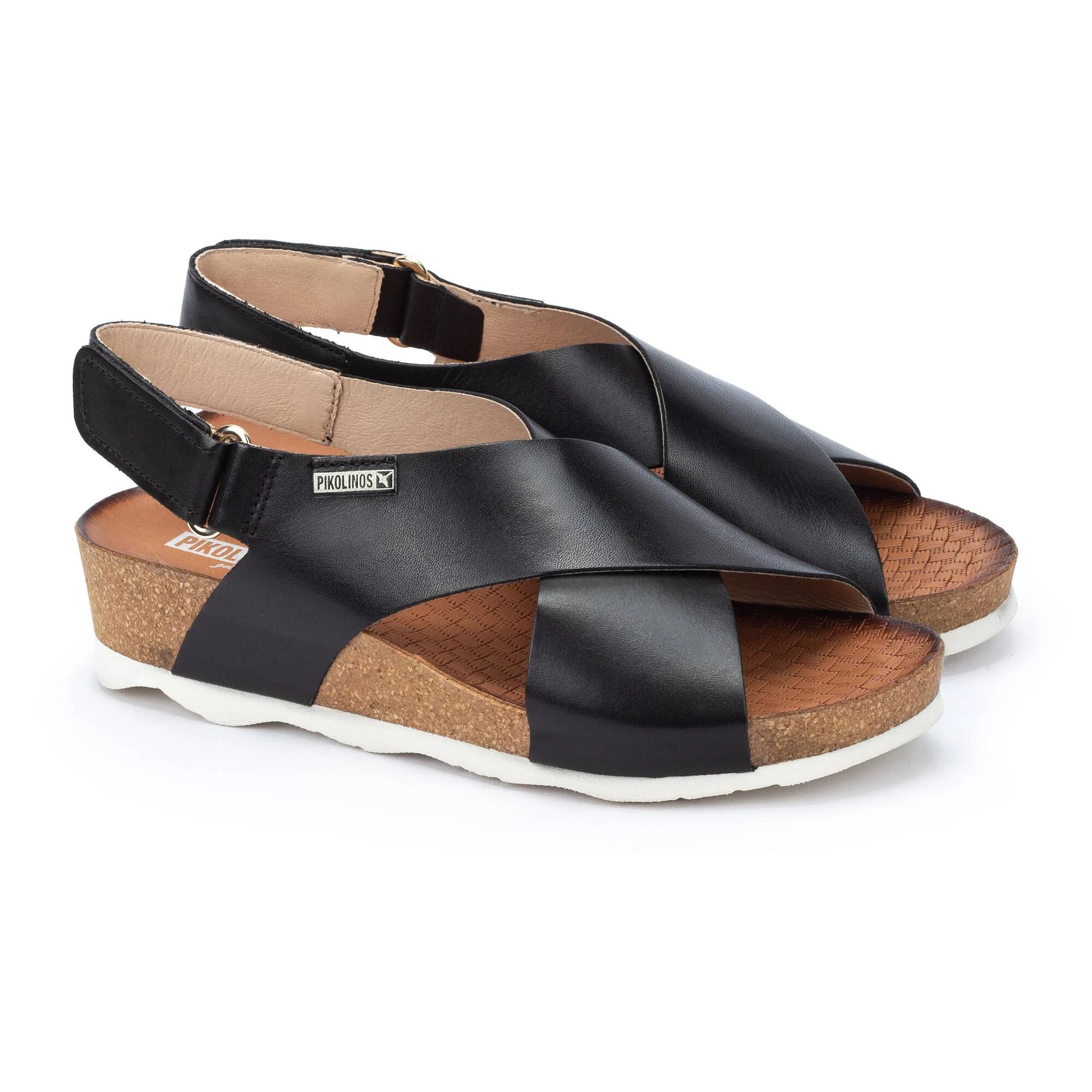MAHON - Sandalias con cierre adherente y cuña para mujer