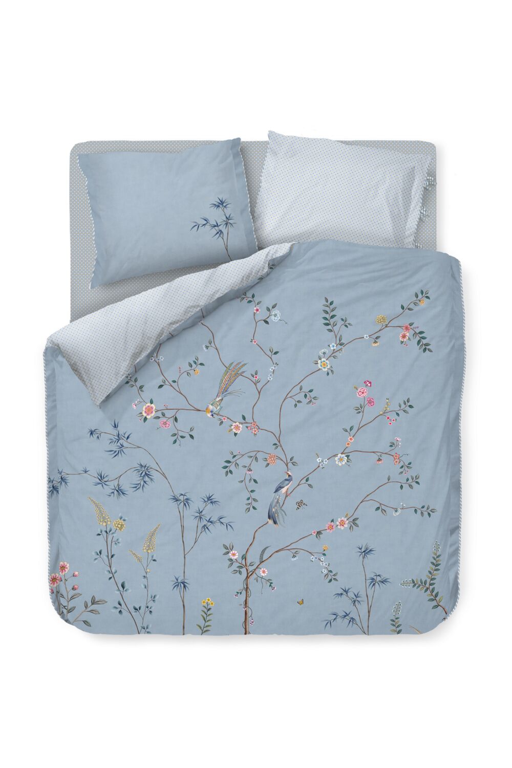 Pip Studio Bamboo Blossom - 200 x 200/220 cm - Licht blauw
