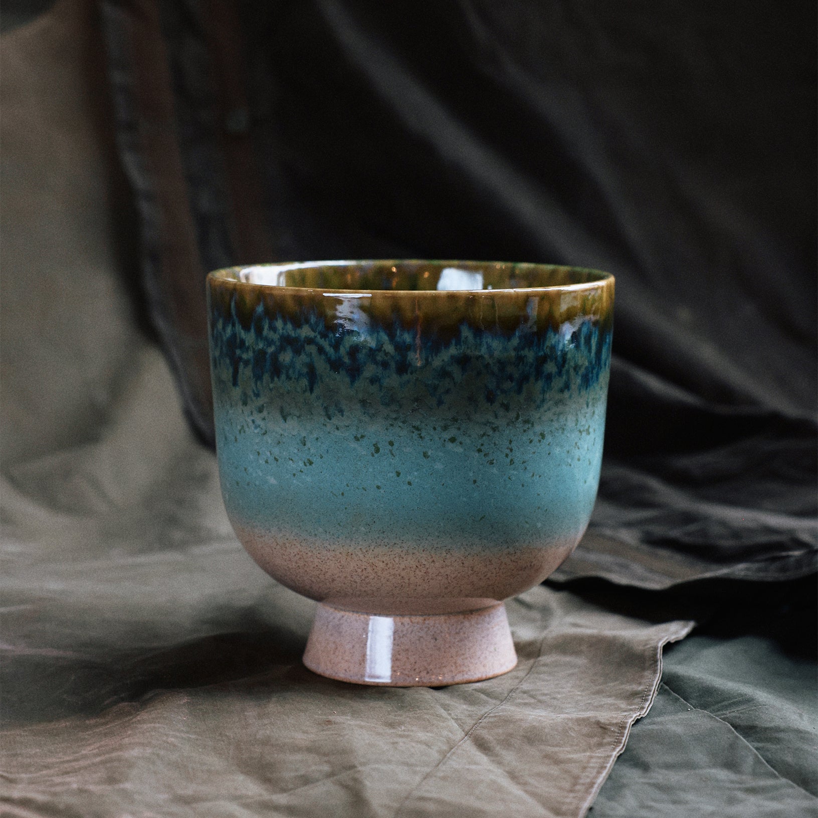 HKliving 70's Retro Bloempot - Ø 20,5 cm - Lagoon