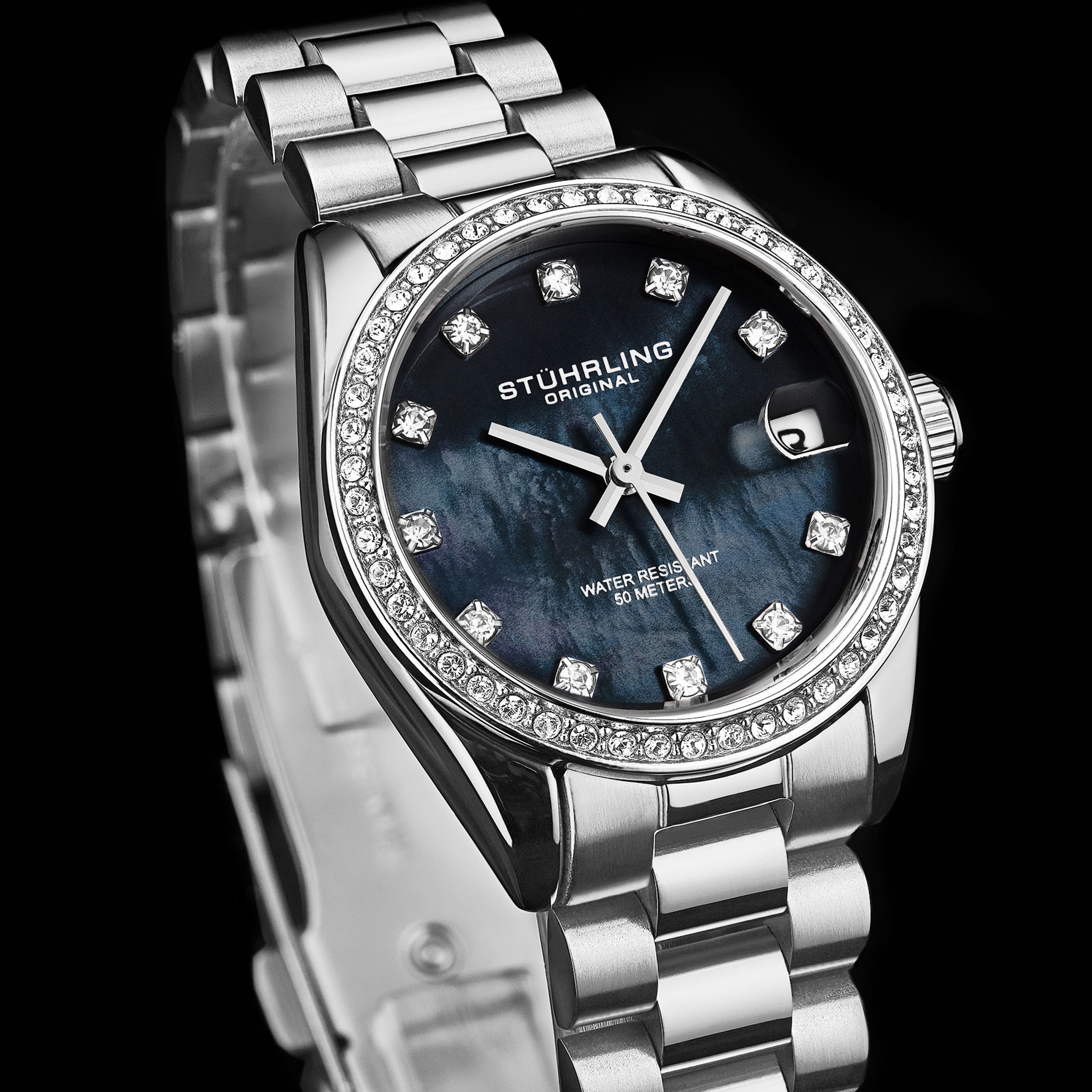 STÜHRLING Original Lineage Ladies Quartz 31mm Watch With Crystal Markers
