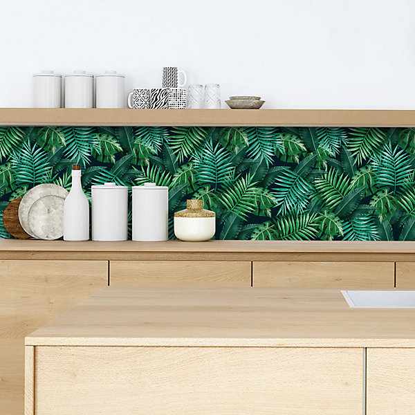 Crédence adhésive décoration jungle 40x200 cm