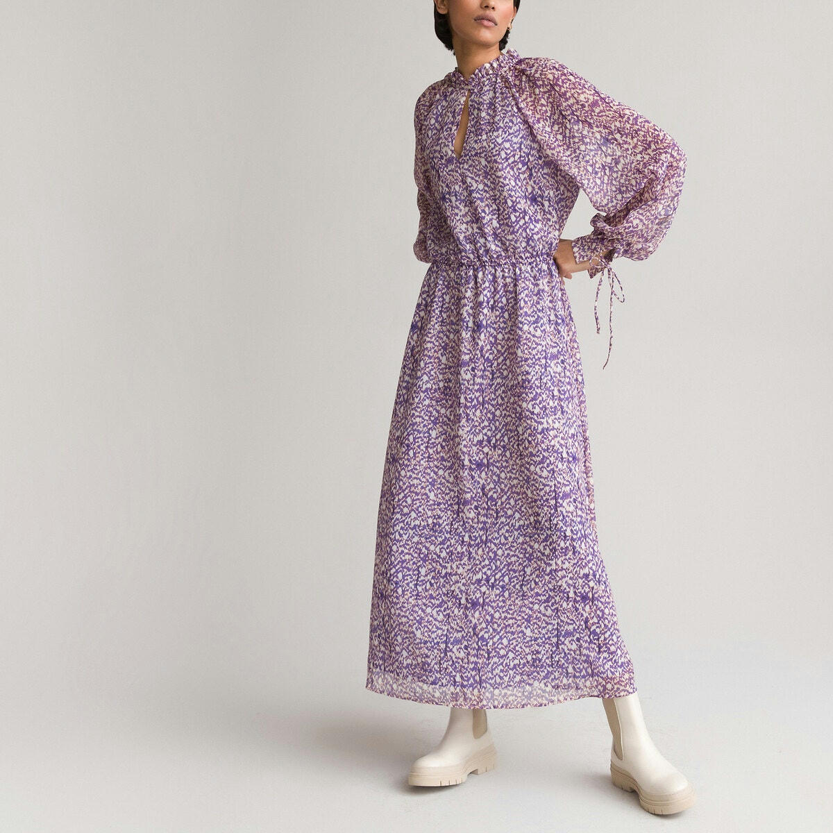 Robe longue imprimé, fabriquée en Europe
