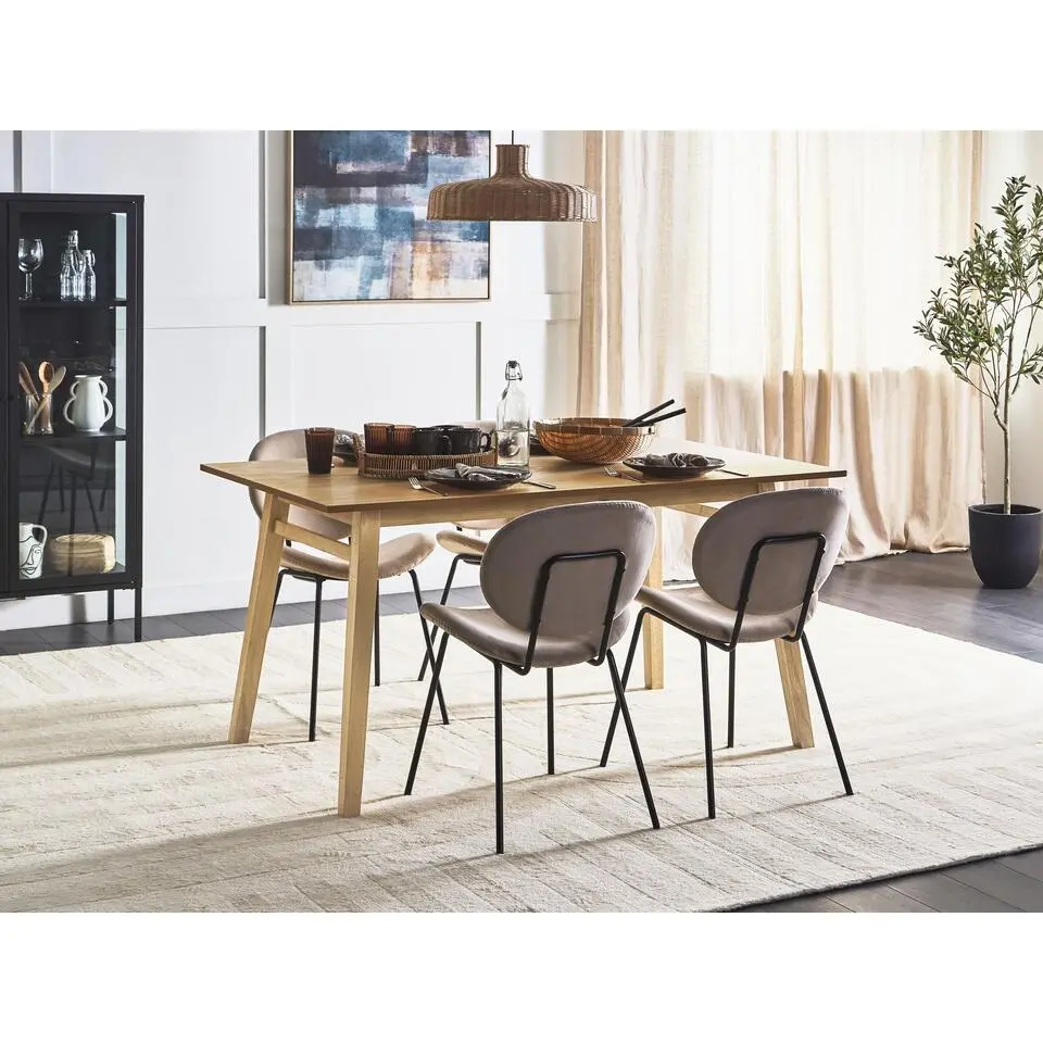 VARLEY - Eettafel - Lichthout - MDF