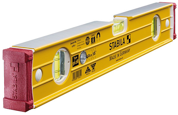 Niveau à bulle STABILA Type 96-2 M 100 cm - 2 fioles verticales - Aimants terres rares - 15855