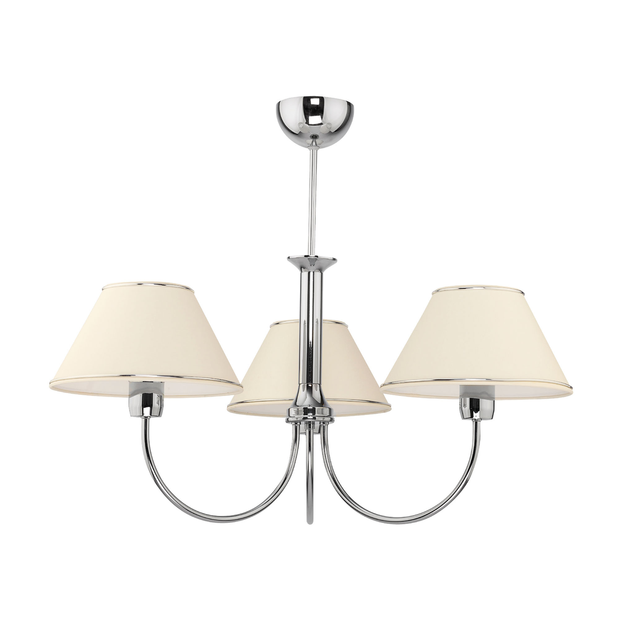 Lampa sufitowa BEGAMOecru-chromowana 3xE27x15W IP20 Jupiter