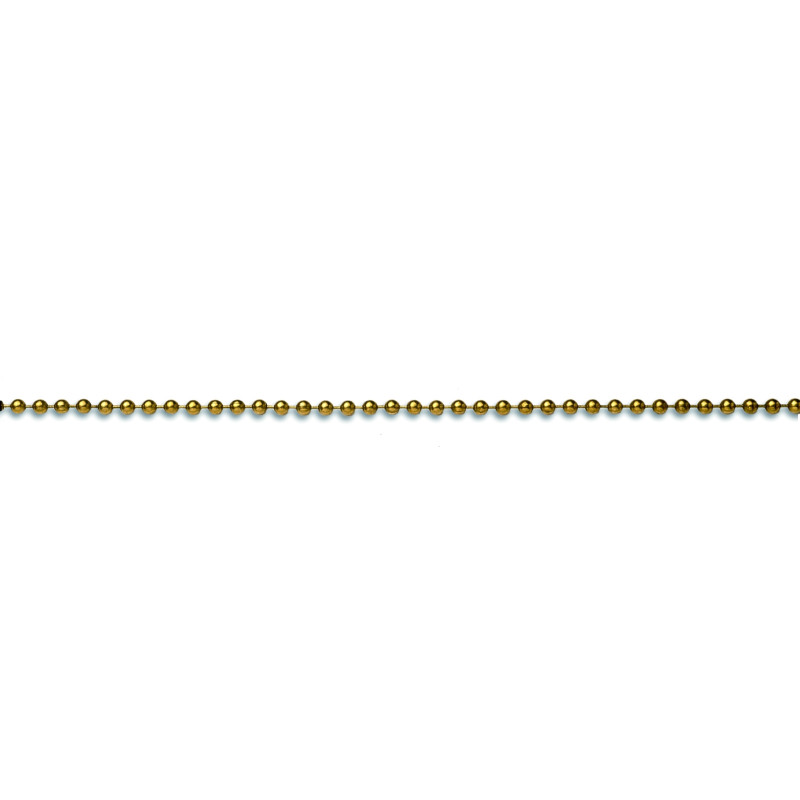 Chaine non soudée boule en laiton poli Ø 3,2 mm au mètre CHAPUIS