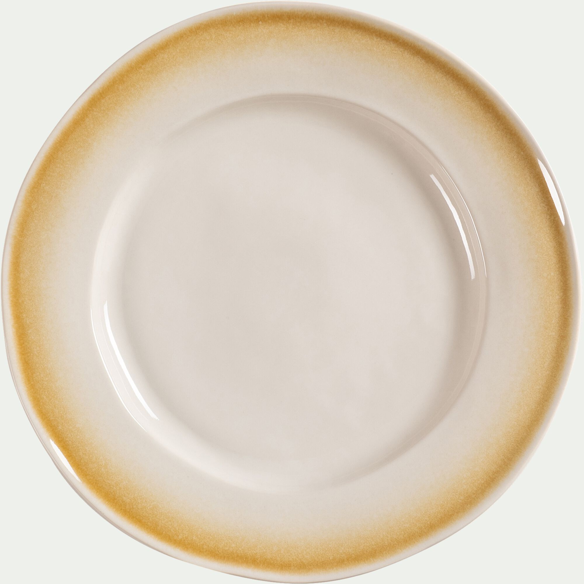 MIEL - Assiette plate en grès D26,5cm - blanc