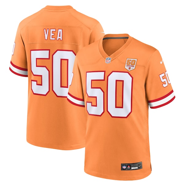 Vita Vea  Tampa Bay Buccaneers Nike 50th Season Game Jersey - Creamsicle/Red