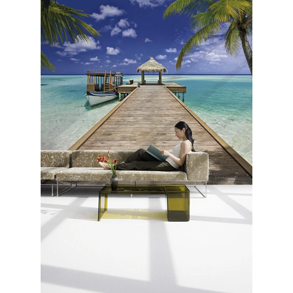 Papiertapete »Beach Resort«, Breite: 368 cm, inkl. Kleister