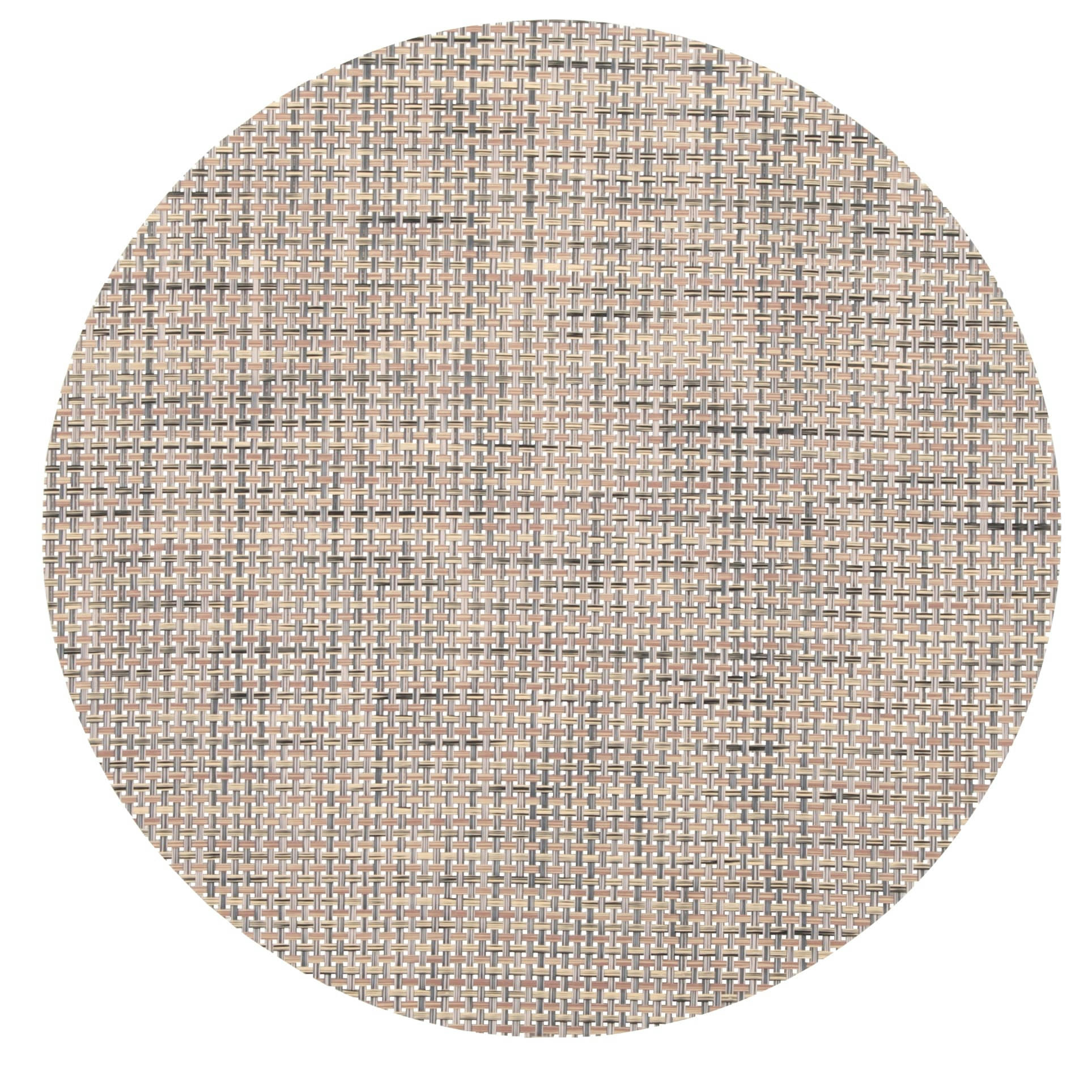 - Set de table rond tissé brun et beige D38