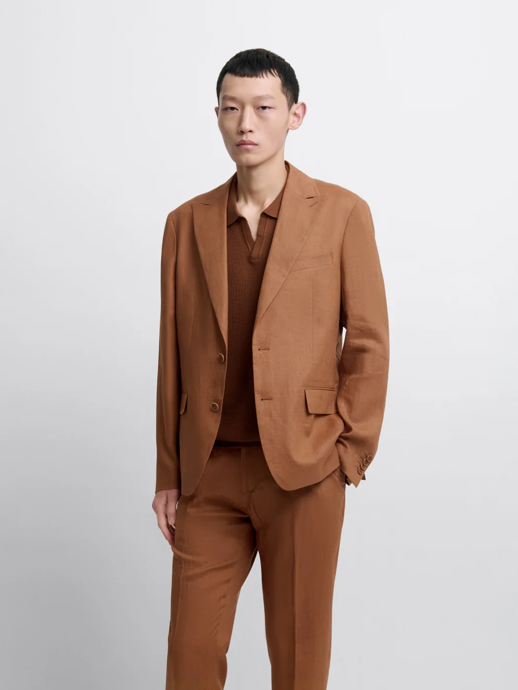 Veste de costume slim en lin