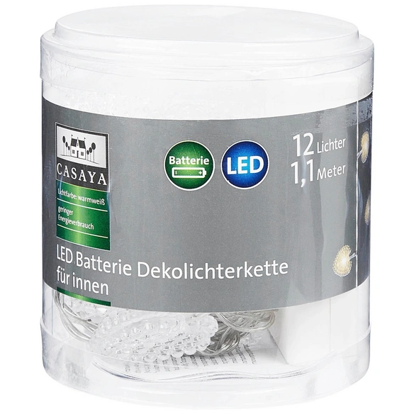 LED-Lichterkette »Herz«, 12 Lichter, warmweiß