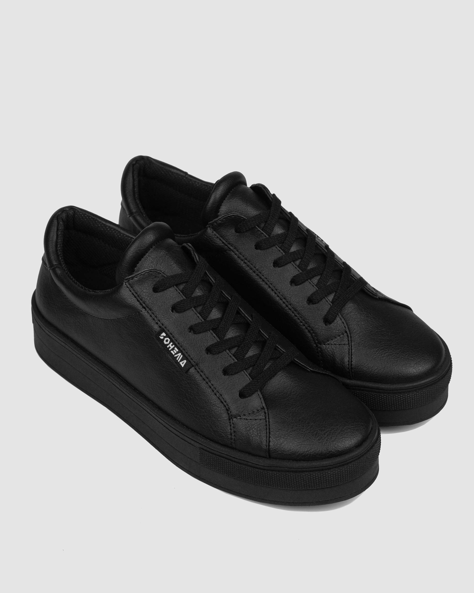 BOHEMA - Sneakers Aware Czarne, ze skóry roślinnej, polska rodzinna marka - outlet