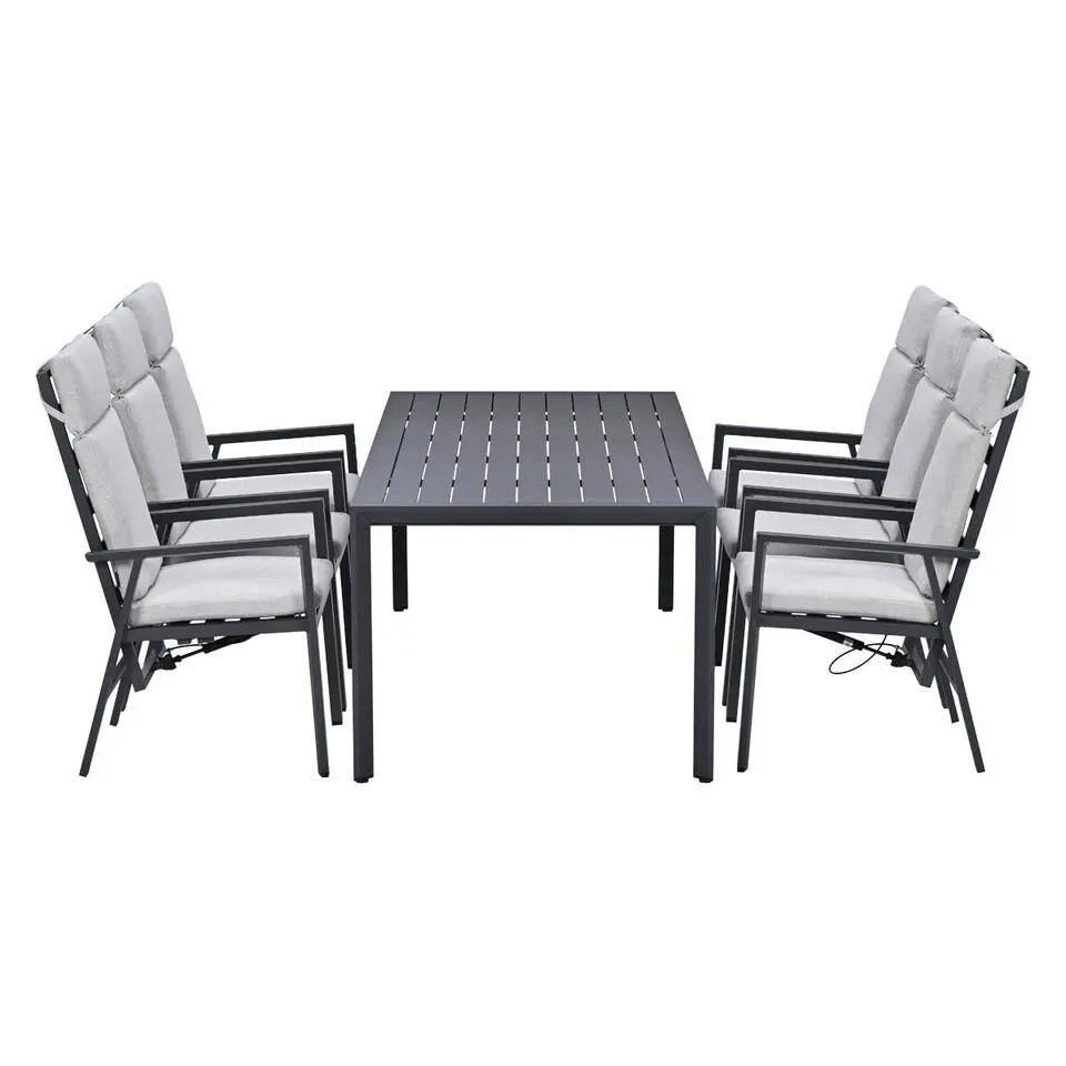 Garden Impressions Kasper tuinset 7-delig - donker grijs