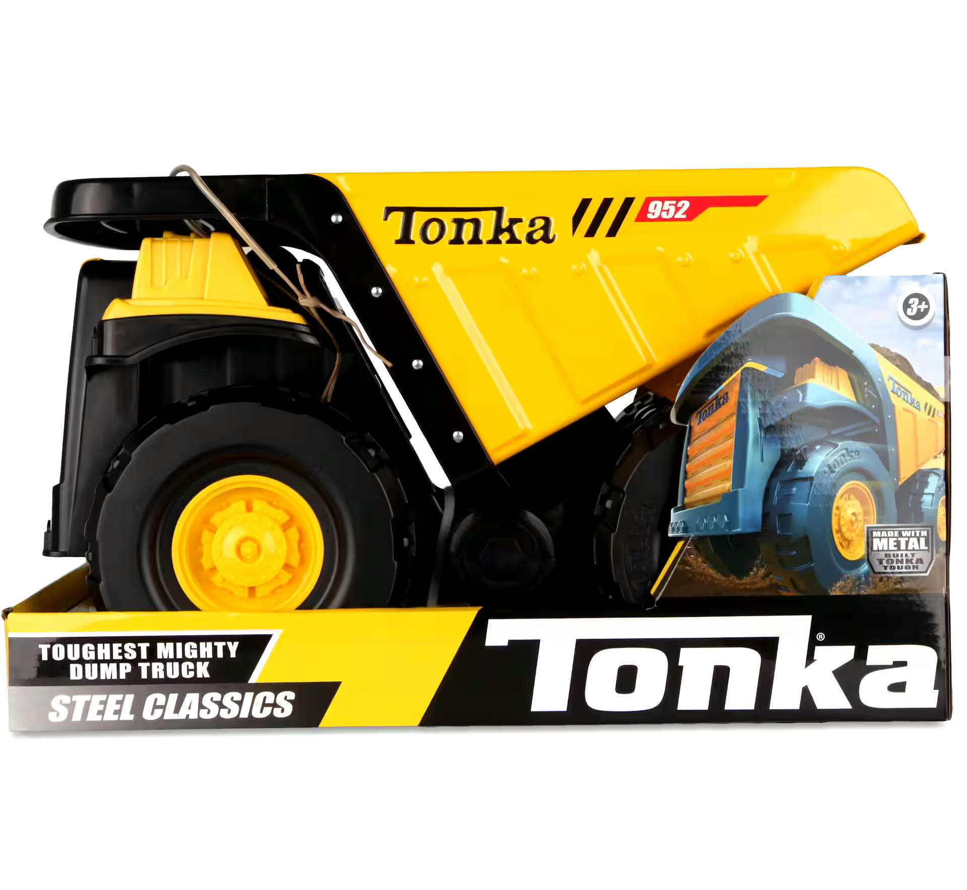 Tonka Steel Classics Toughest Mighty Dump Truck Toy Construction Vehicle For Kids, Ages 3+
