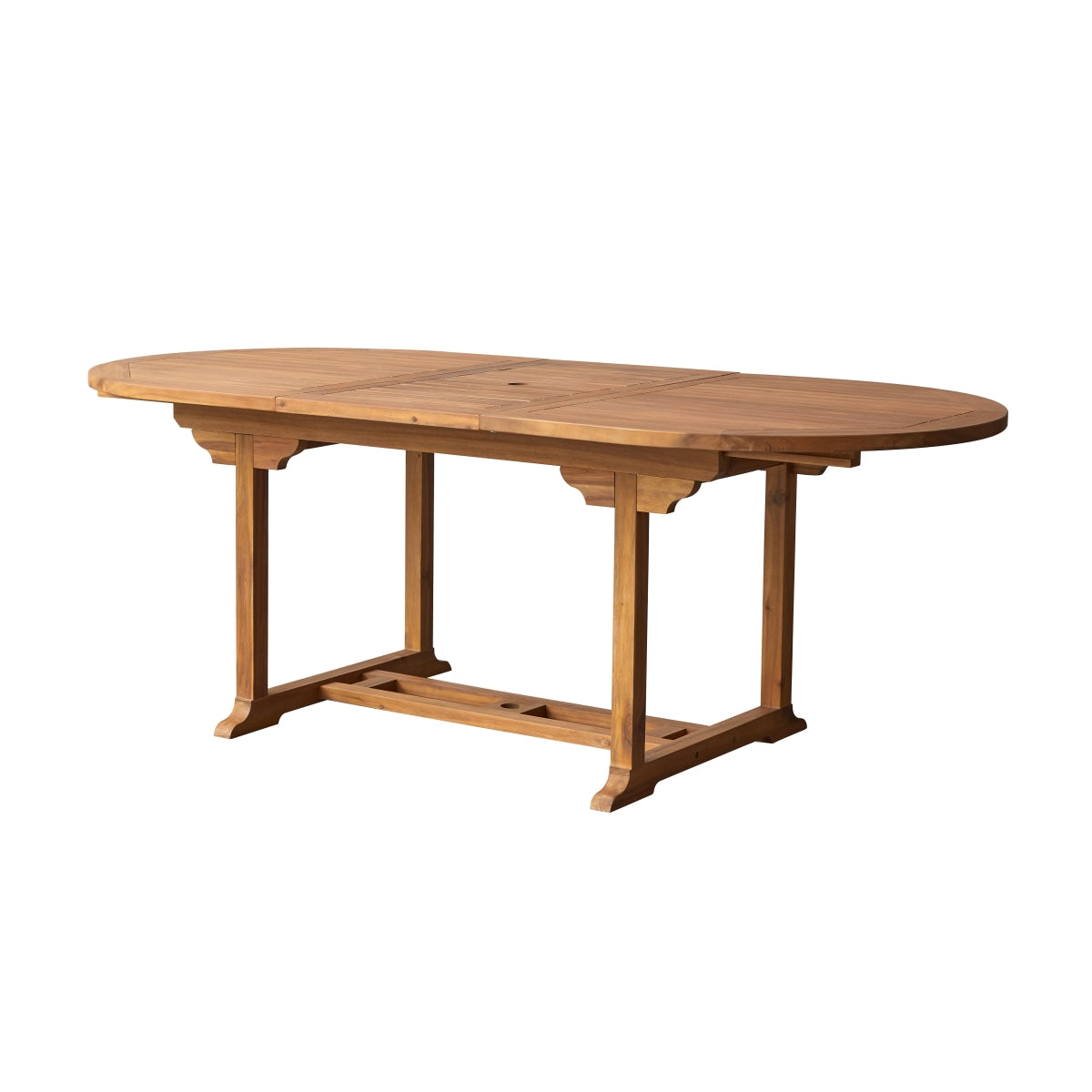 Tikamoon Uitschuifbare eettafel van massief acaciahout voor 6/8 personen - Bruin