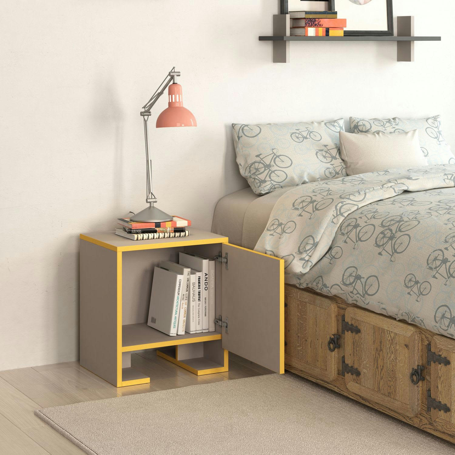 PAYTI - Table de chevet beige