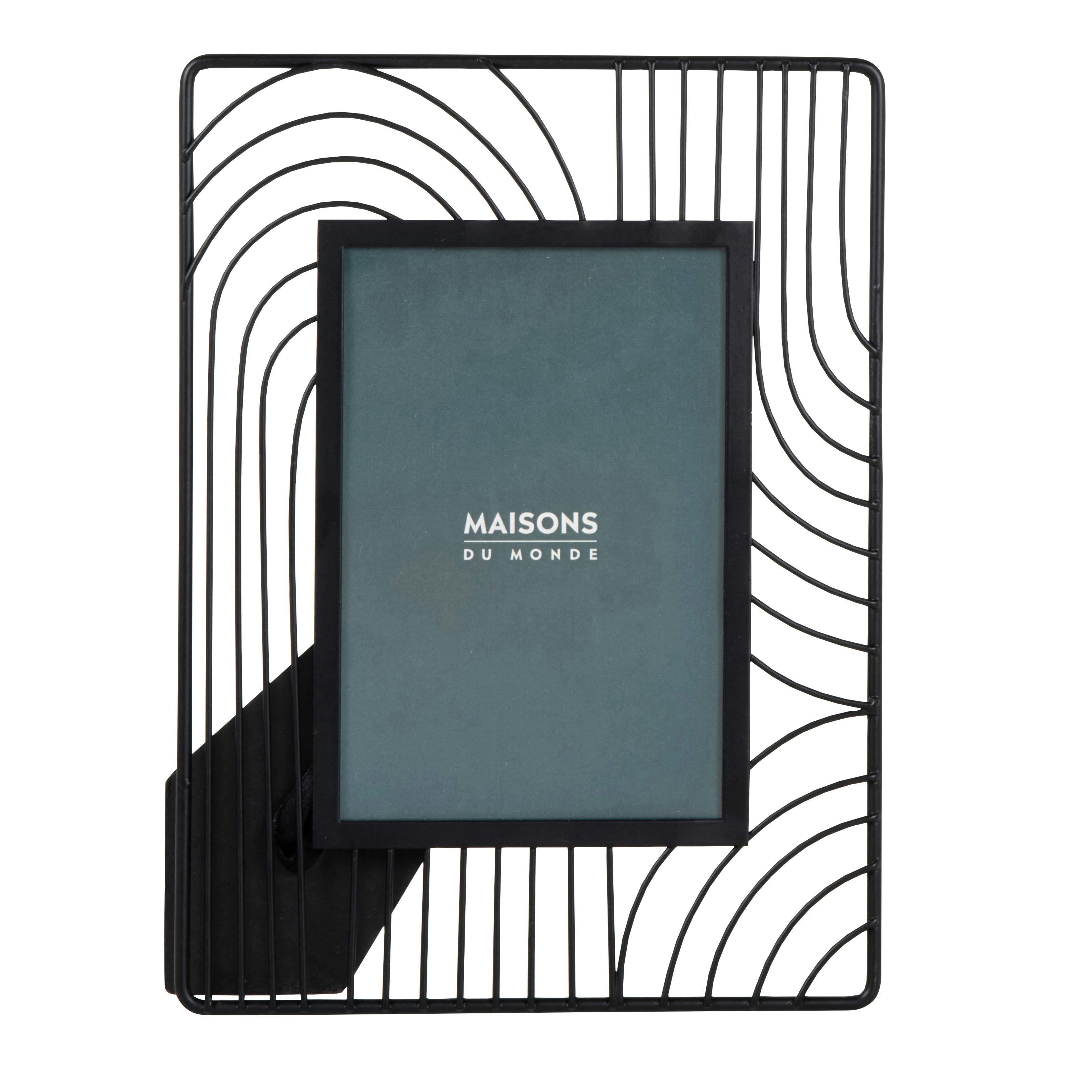 SAFA - Cadre photo en métal filaire noir 11x16