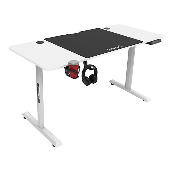 Bureau électrique Hayward à hauteur réglable 140 x 60 x 72 - 117 cm blanc pro.tec