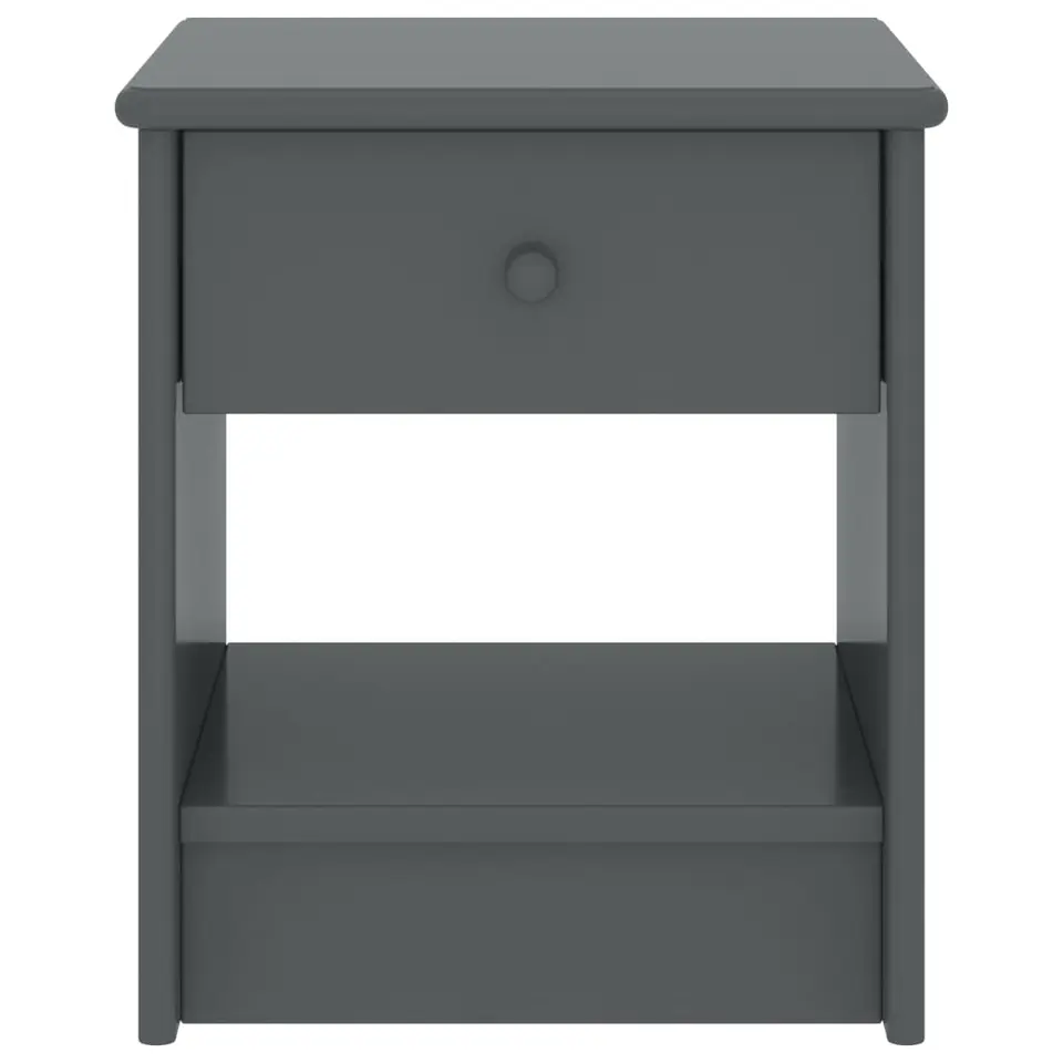vidaXL - Nachtkastje - Grijs - Grenenhout