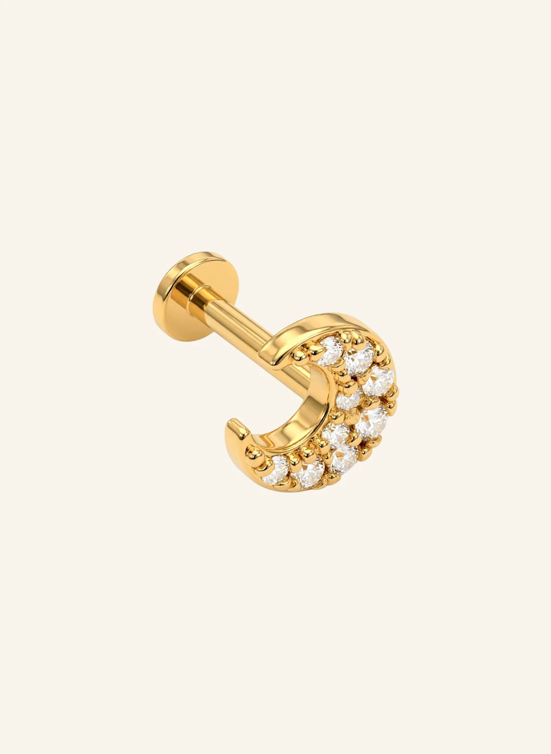 OHH LUILU Ohrstecker HALF MOON PIERCING by GLAMBOU