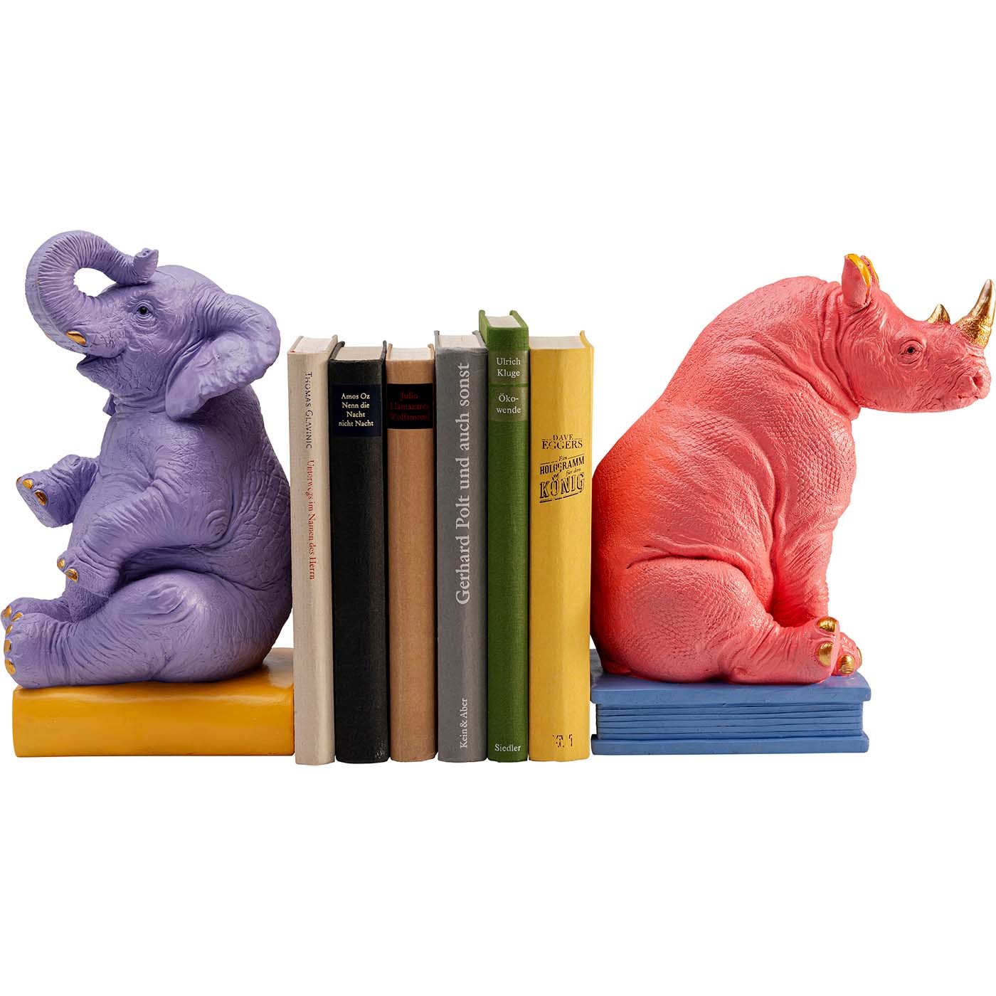 Kare Design Boekensteun olifant en neushoorn (2/Set)
