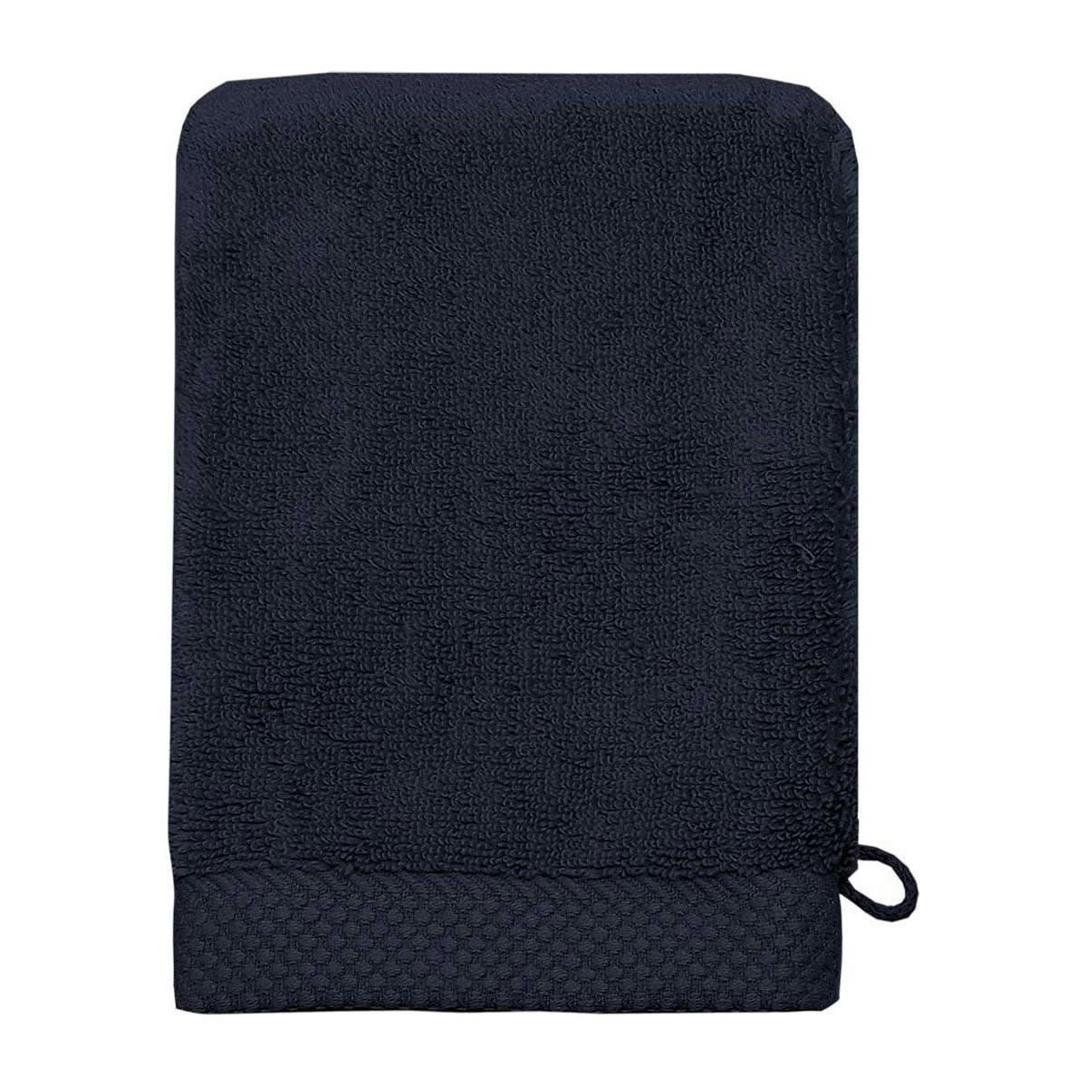 SENSOFT - 3 gants de toilette zéro twist 560gr/m²  bleu nuit 16x22 cm