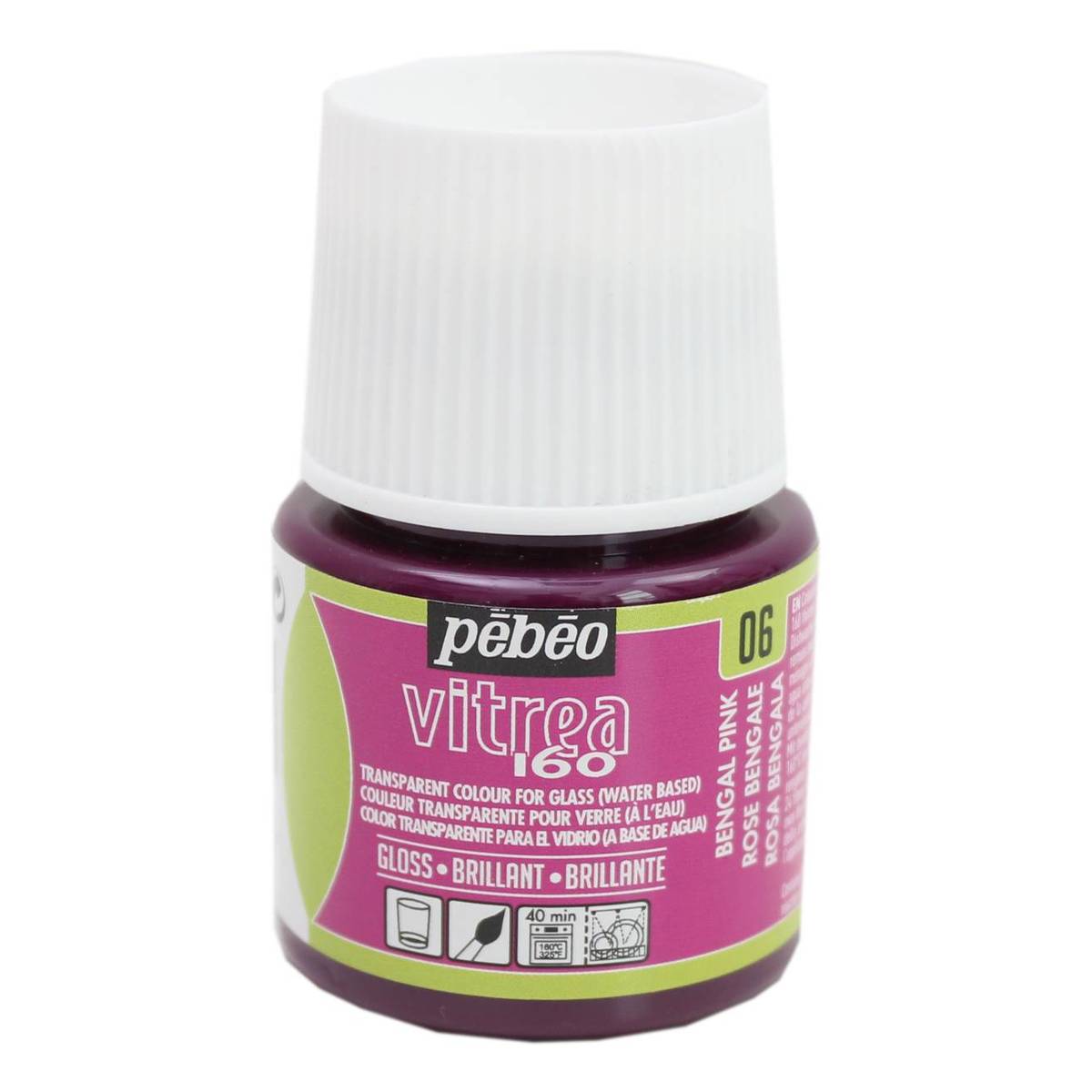 Pebeo Bengal Pink Vitrea 160 Paint 45ml