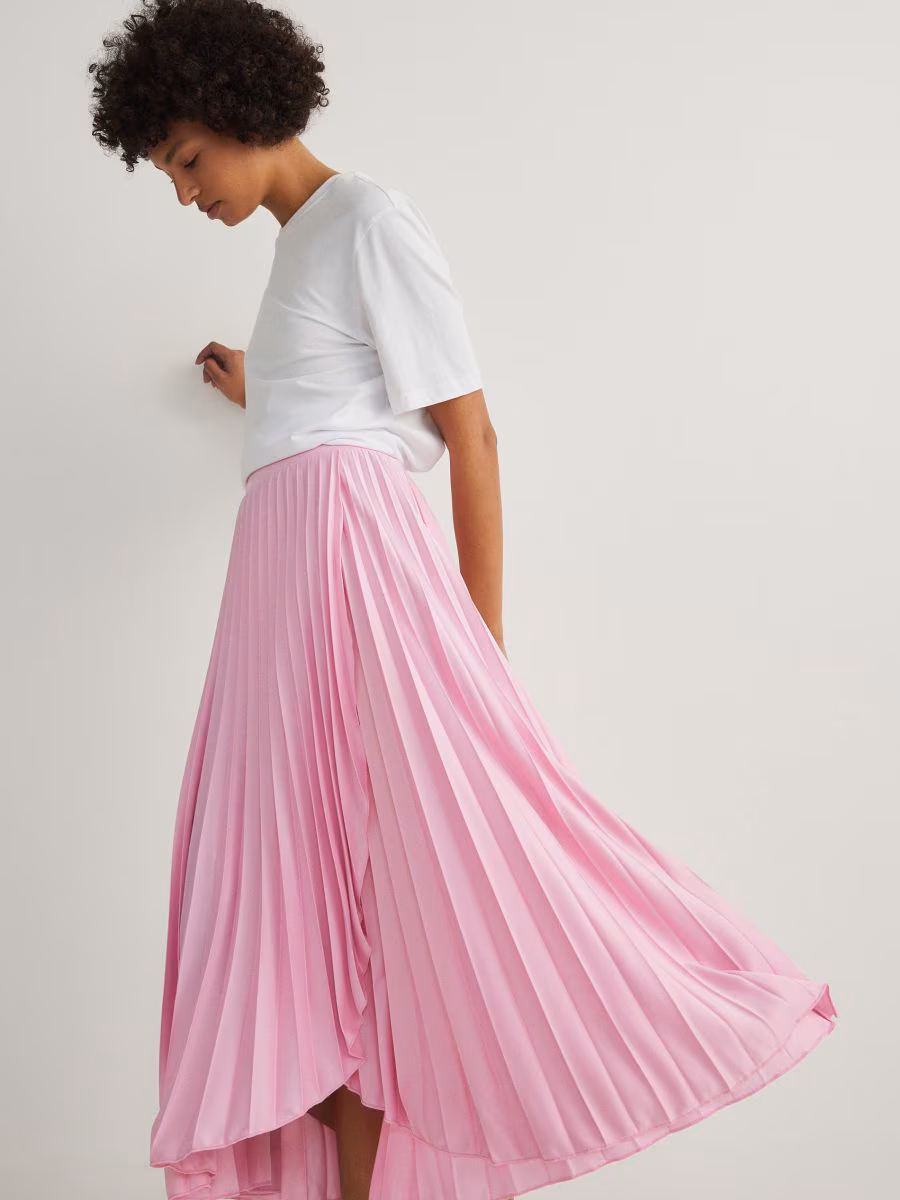 Pleated Midi Skirt