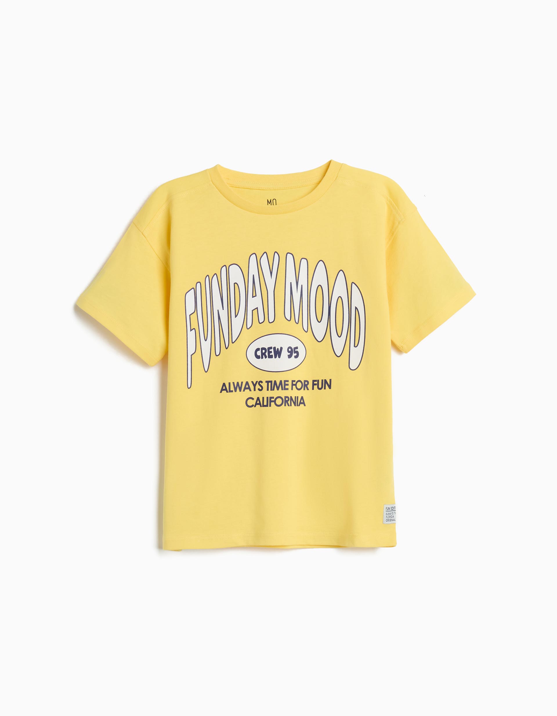 T-shirt Estampada, Menino, Amarelo