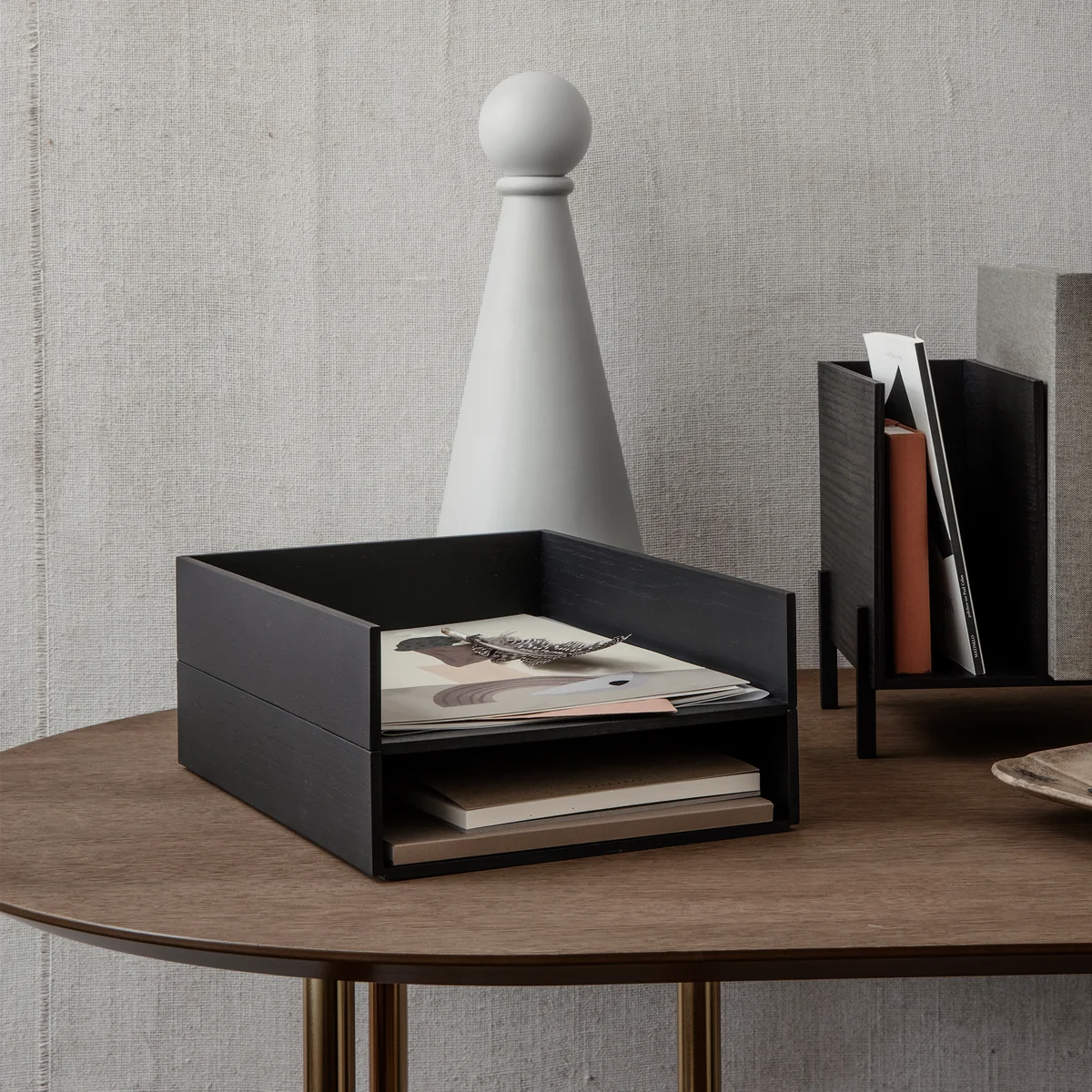 Ferm Living - Briefablage, Esche schwarz gebeizt
