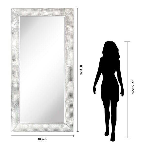 Bling Beveled Glass Leaner, Bathroom,Bedroom,Living Room - Clear