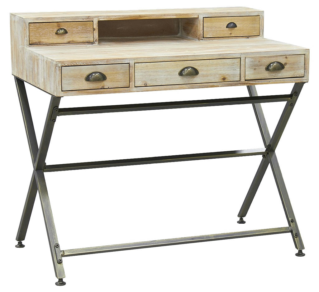 - Bureau en bois et métal