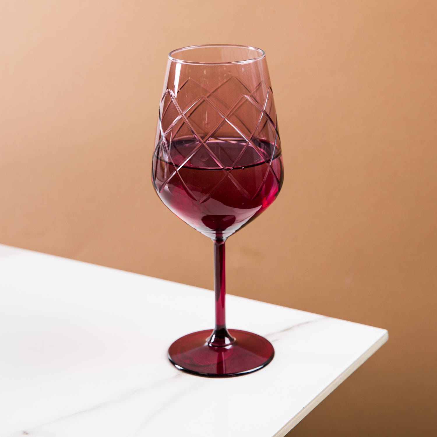 Calice vino vetro rosso sfumato 490 ml Twirl