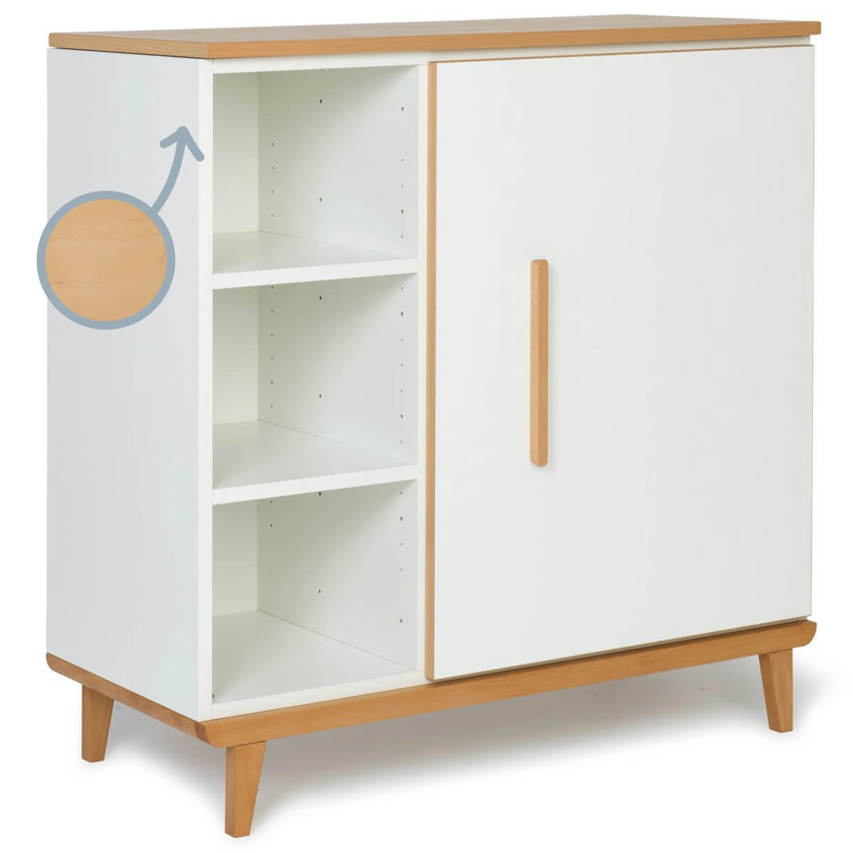 NADO - Commode 1 porte blanc