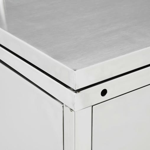 NNEVL Double Wheelie Bin Shed 240 L Stainless Steel