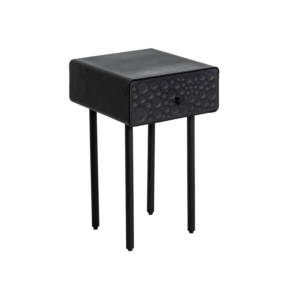 LIV - Chevet en métal noir 35 cm