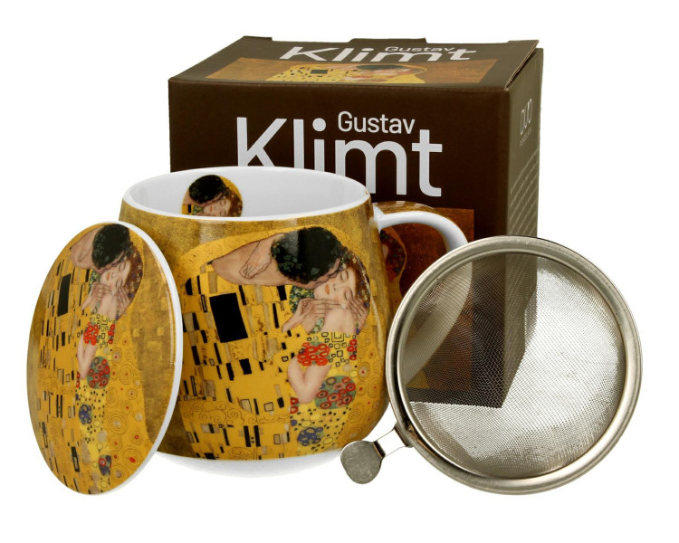 Kubek z zaparzaczem Klimt The Kiss 430 ml do Kawy Herbaty