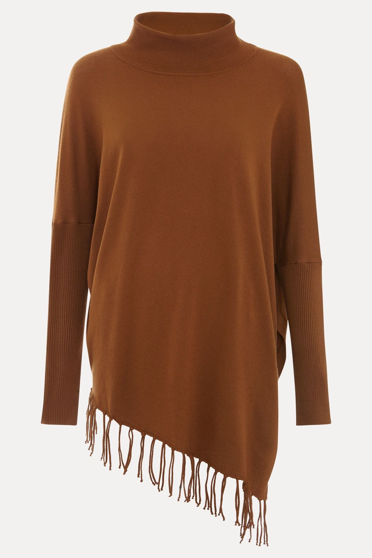 Phase Eight Athena Cowl Neck Tassel Poncho