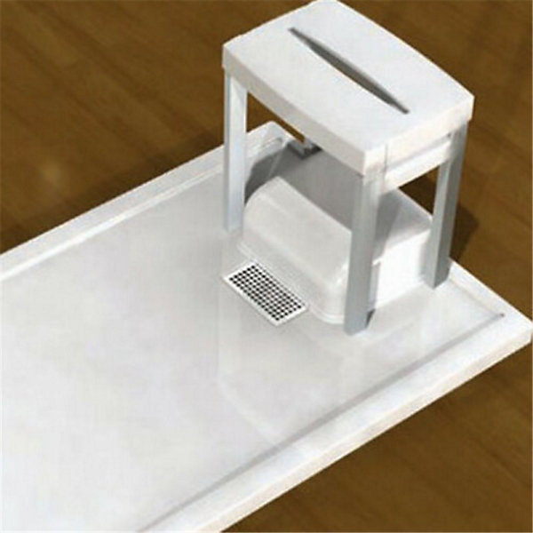 Kinedo - Tabouret de douche blanc Kinematic en plastique PVC pour receveur extra plat