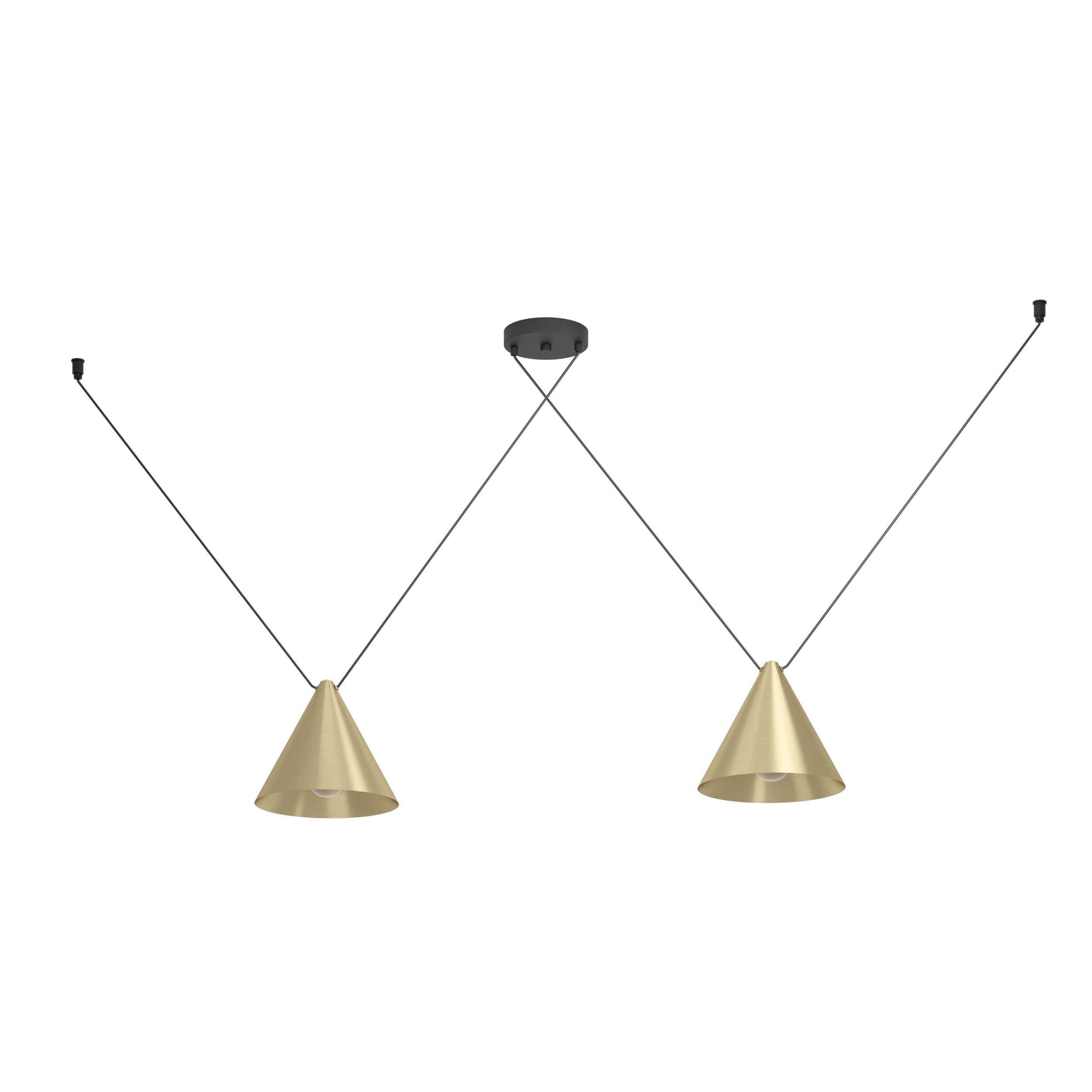 EGLO hanglamp Narices 1 - e27 - 173 cm - goud/zwart - staal