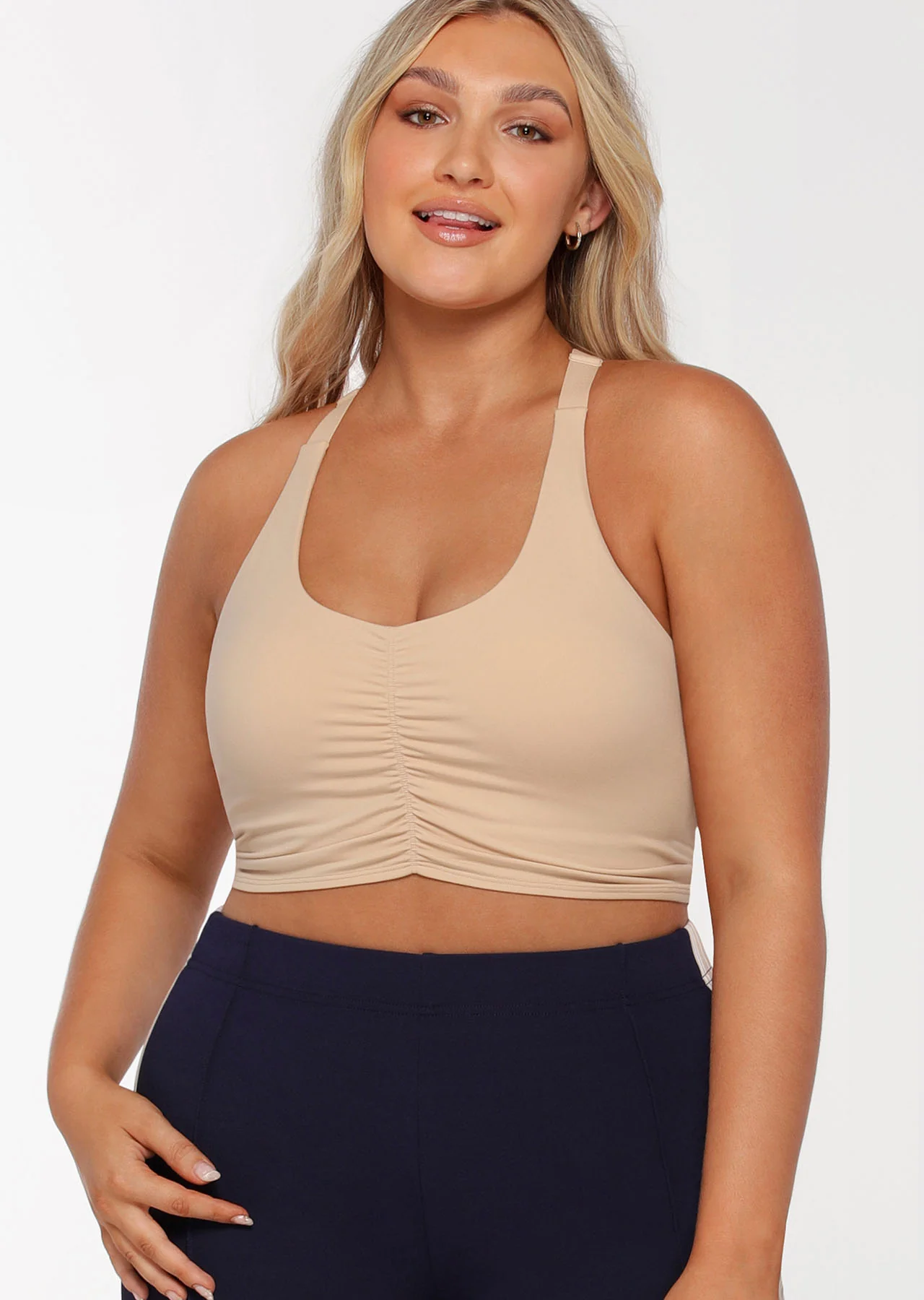Sleek Ruched Long Line Bra