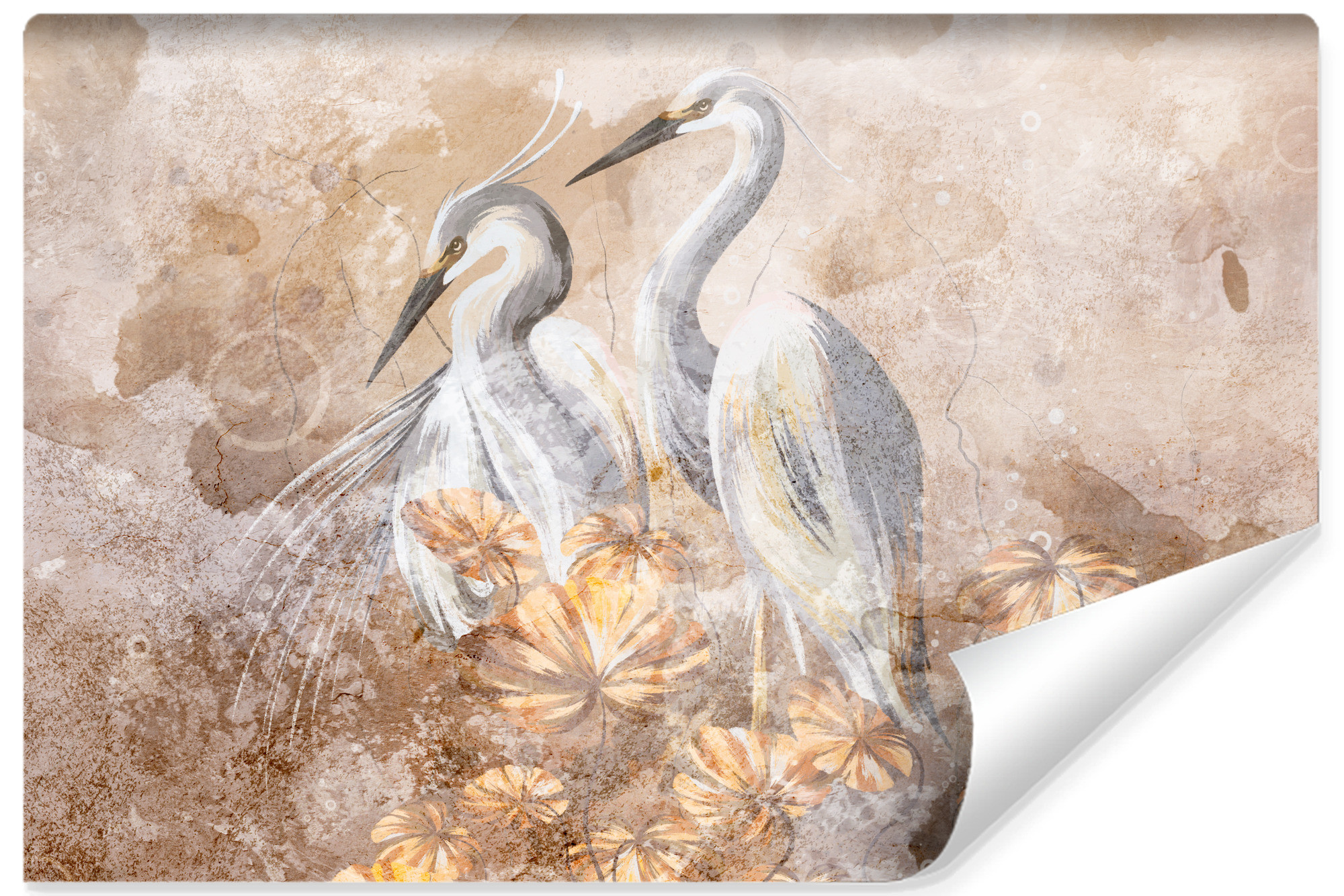 Fototapeta Abstrakcyjne Ptaki CZAPLE Mural 90x60cm