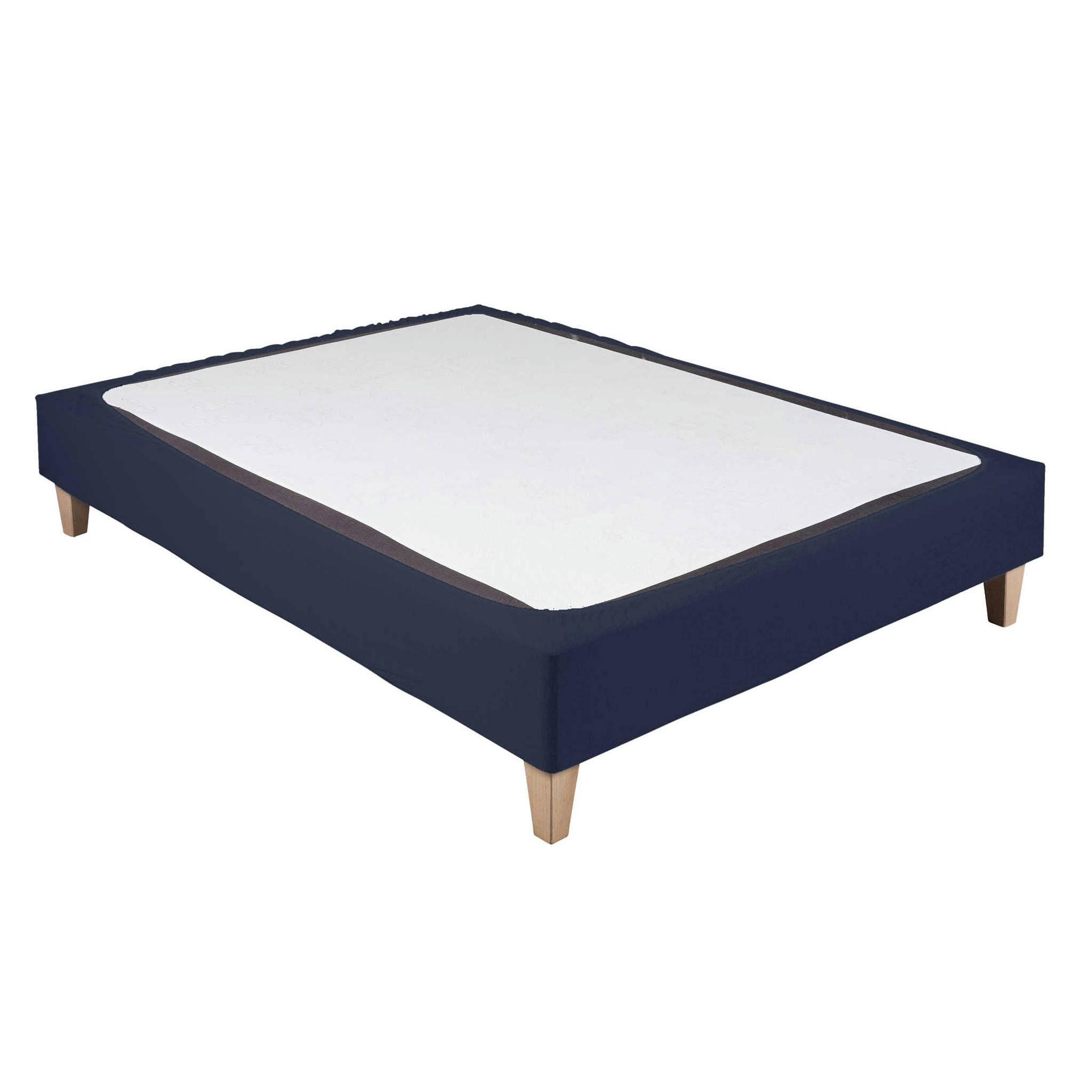 - Cache sommier coton jersey bleu marine 140x190