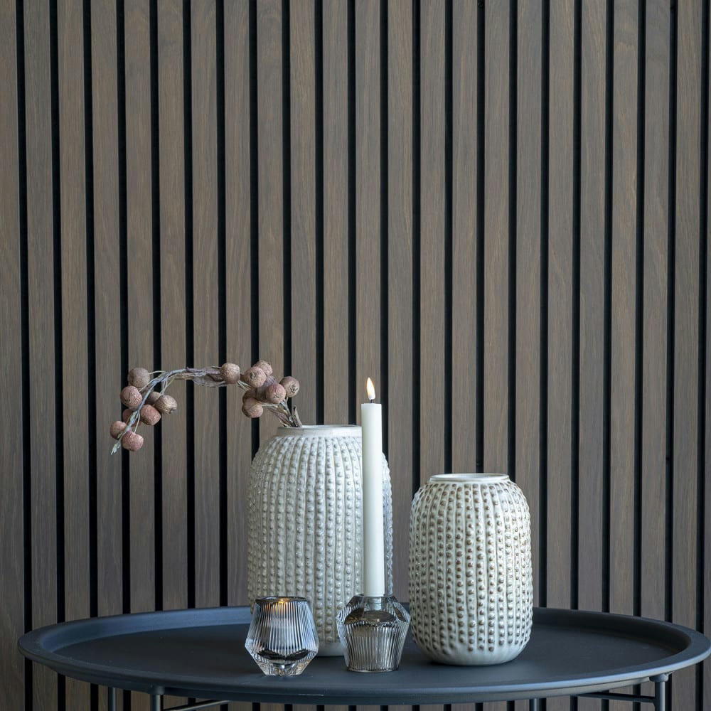 RIVAS - Vase en grès H25,5cm sable