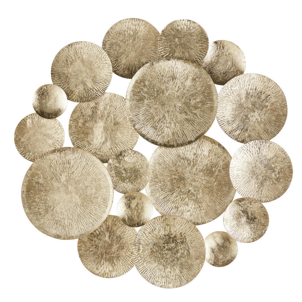 OLIA - Déco murale en métal doré 105x108