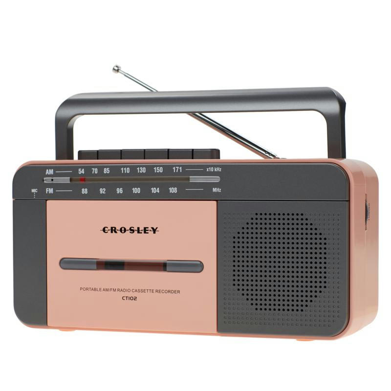 CT102 - Lecteur de cassettes vintage rose gris