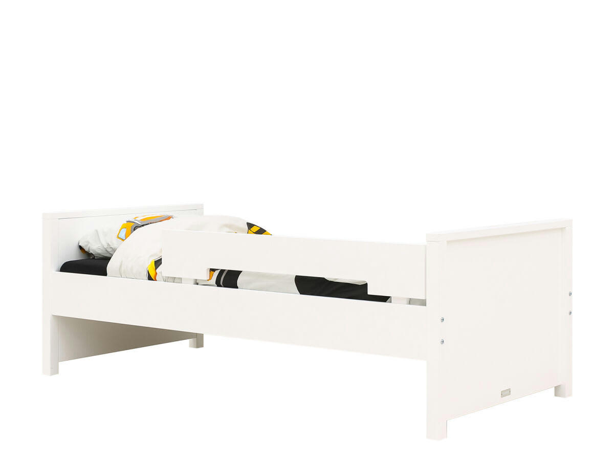 JONNE - Lit 80x160 en MDF et hêtre blanc